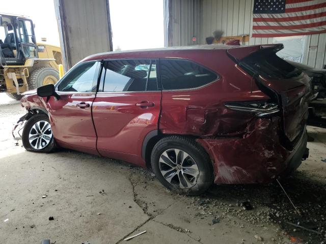 5TDGZRBH0NS568362 - 2022 TOYOTA HIGHLANDER XLE 红色 照片 2