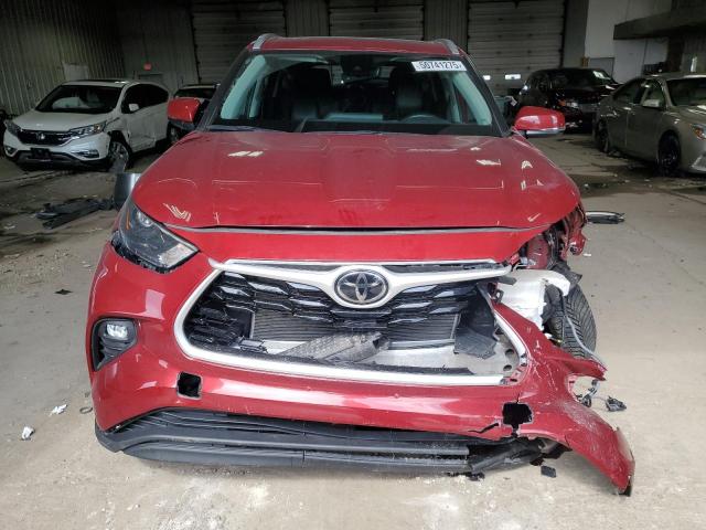5TDGZRBH0NS568362 - 2022 TOYOTA HIGHLANDER XLE 红色 照片 5