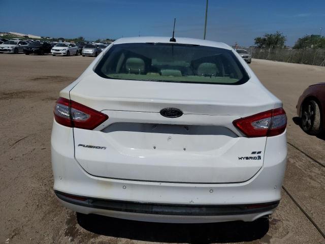 3FA6P0LU1ER285325 - 2014 FORD FUSION SE HYBRID WHITE photo 6