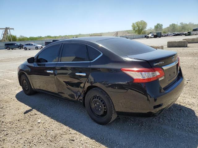 3N1AB7AP8EY236222 - 2014 NISSAN SENTRA S BLACK photo 2