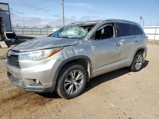 5TDJKRFH8FS131666 - 2015 TOYOTA HIGHLANDER XLE SILVER photo 1