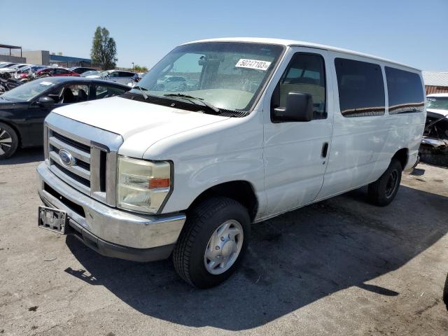 1FBNE31L28DA58993 - 2008 FORD ECONOLINE E350 SUPER DUTY WAGON WHITE photo 1