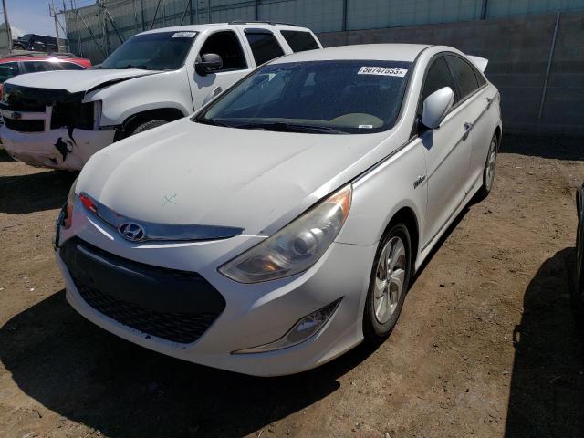 KMHEC4A45EA109900 - 2014 HYUNDAI SONATA HYBRID WHITE photo 1