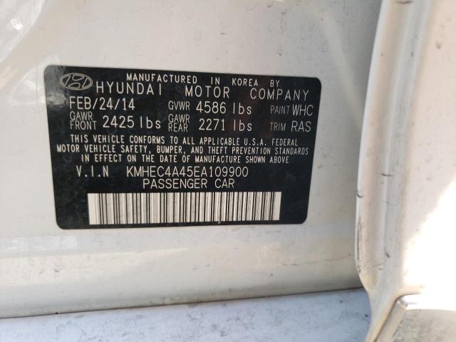 KMHEC4A45EA109900 - 2014 HYUNDAI SONATA HYBRID WHITE photo 12