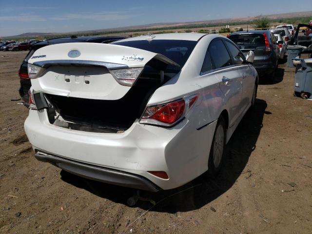 KMHEC4A45EA109900 - 2014 HYUNDAI SONATA HYBRID WHITE photo 3