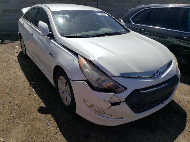 KMHEC4A45EA109900 - 2014 HYUNDAI SONATA HYBRID WHITE photo 4