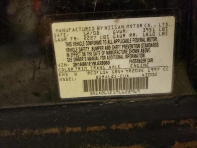 3N1AB61E19L628969 - 2009 NISSAN SENTRA 2.0 BLACK photo 12