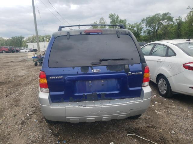 1FMCU96H36KB01660 - 2006 FORD ESCAPE HEV BLUE photo 6