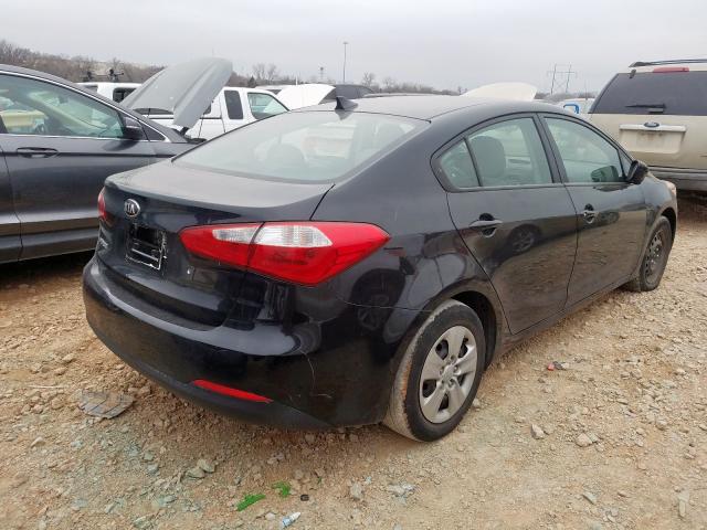 KNAFK4A61E5156702 - 2014 KIA FORTE LX BLACK photo 4