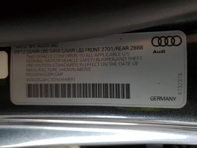 WAU2GAFC3DN064891 - 2013 AUDI A7 PRESTIGE CHARCOAL photo 12