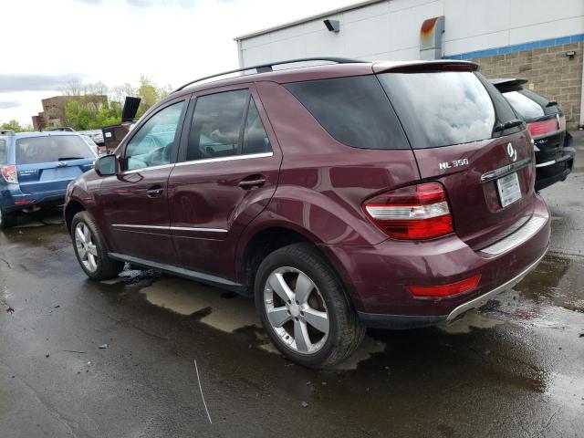 4JGBB8GB7AA574806 - 2010 MERCEDES-BENZ ML 350 4MATIC MAROON photo 2