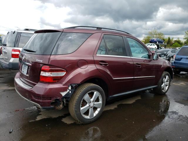 4JGBB8GB7AA574806 - 2010 MERCEDES-BENZ ML 350 4MATIC MAROON photo 3