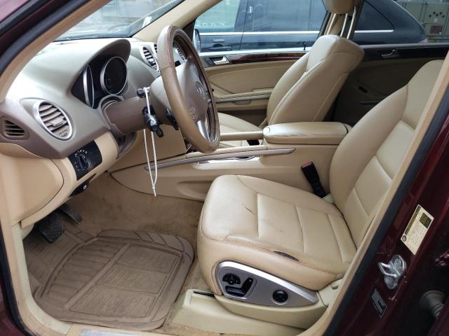 4JGBB8GB7AA574806 - 2010 MERCEDES-BENZ ML 350 4MATIC MAROON photo 7