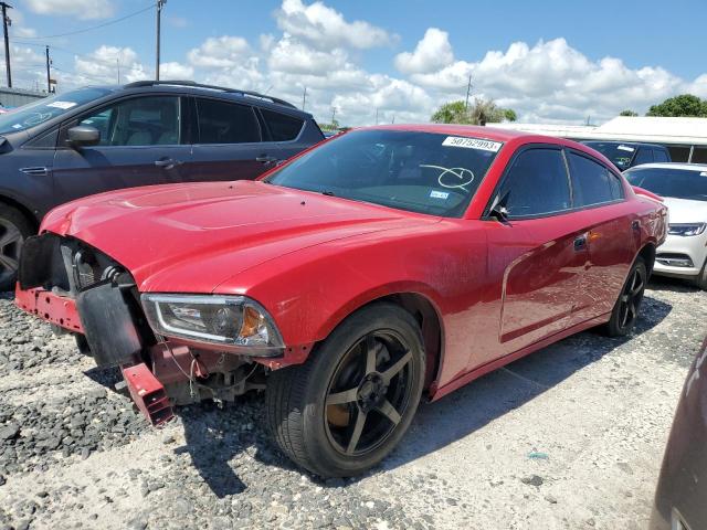 2C3CDXCT5DH579850 - 2013 DODGE CHARGER R/T RED photo 1