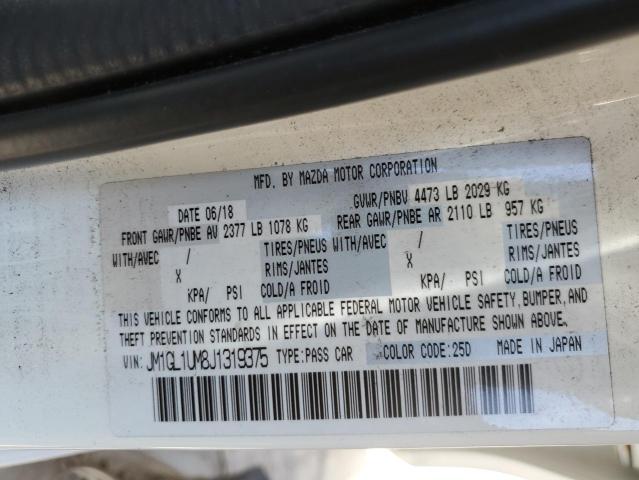 JM1GL1UM8J1319375 - 2018 MAZDA 6 SPORT WHITE photo 12