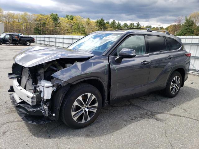 5TDGZRBH7NS564275 - 2022 TOYOTA HIGHLANDER XLE GRAY photo 1