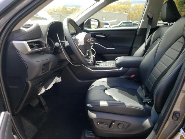 5TDGZRBH7NS564275 - 2022 TOYOTA HIGHLANDER XLE GRAY photo 7