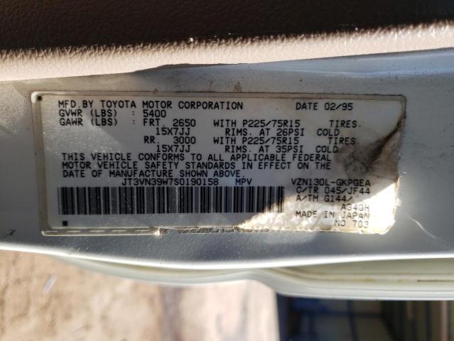 JT3VN39W7S0190158 - 1995 TOYOTA 4RUNNER VN39 SR5 白色 照片 12