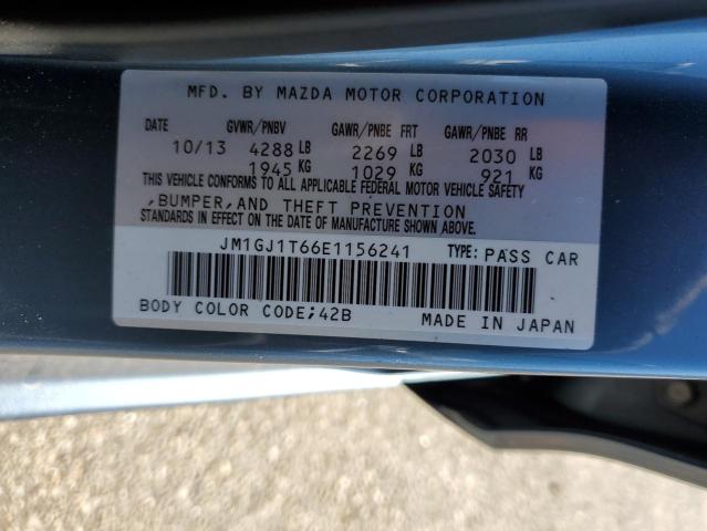 JM1GJ1T66E1156241 - 2014 MAZDA 6 TOURING BLUE photo 12