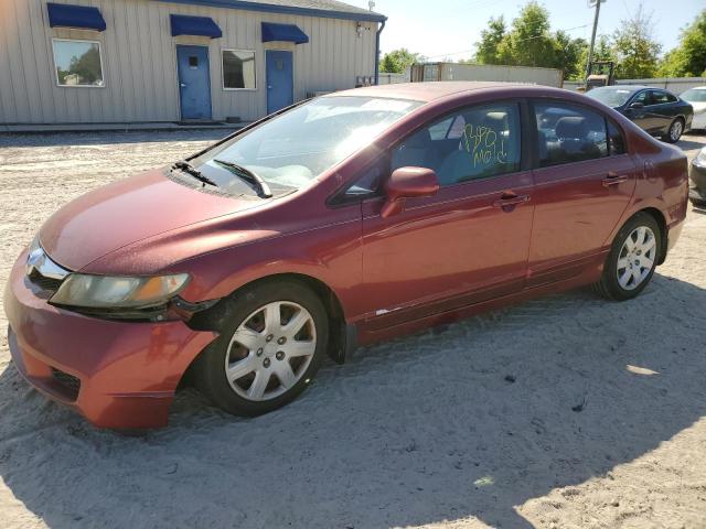 19XFA16569E014604 - 2009 HONDA CIVIC LX RED photo 1