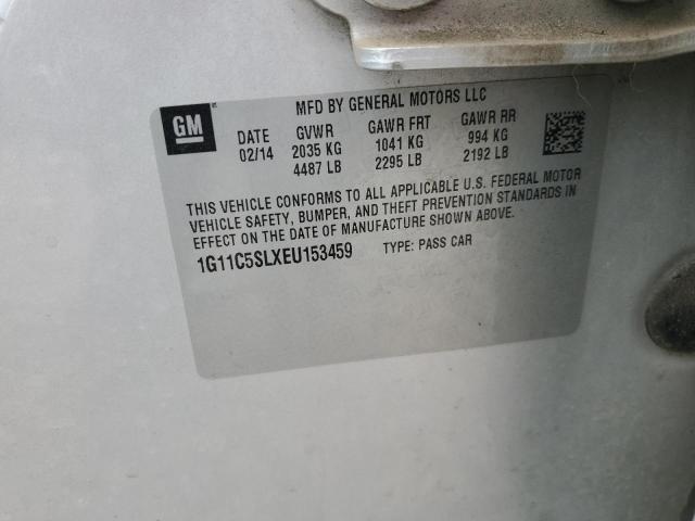 1G11C5SLXEU153459 - 2014 CHEVROLET MALIBU 1LT SILVER photo 12