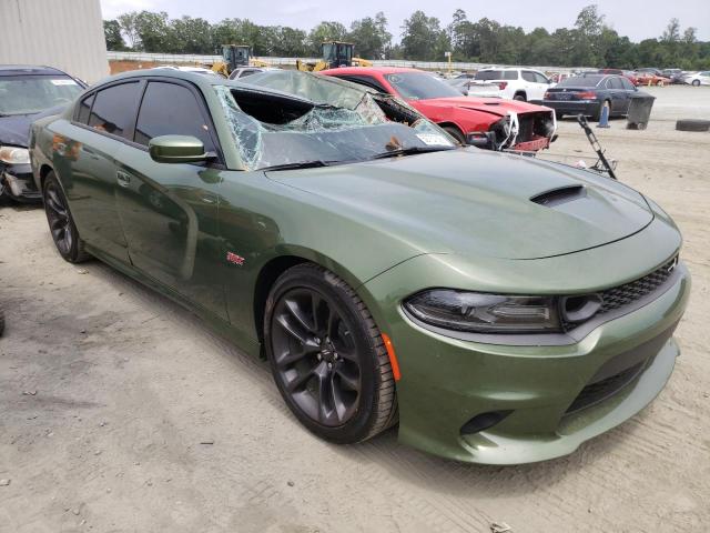 2C3CDXGJ3MH611994 - 2021 DODGE CHARGER SCAT PACK GREEN photo 1