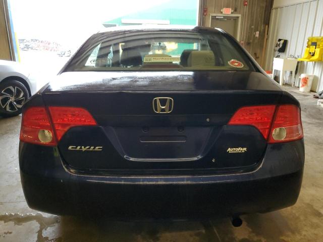 1HGFA16876L067827 - 2006 HONDA CIVIC EX BLUE photo 6