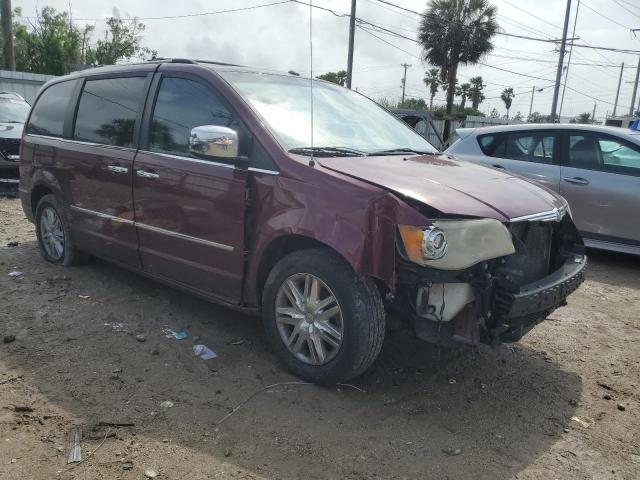 2A8HR64X28R750223 - 2008 CHRYSLER TOWN & COU LIMITED MAROON photo 4