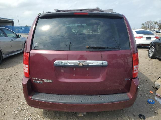 2A8HR64X28R750223 - 2008 CHRYSLER TOWN & COU LIMITED MAROON photo 6