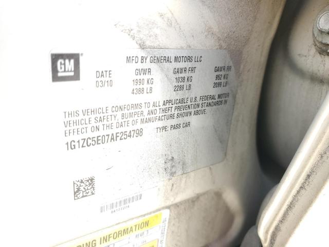 1G1ZC5E07AF254798 - 2010 CHEVROLET MALIBU 1LT SILVER photo 13