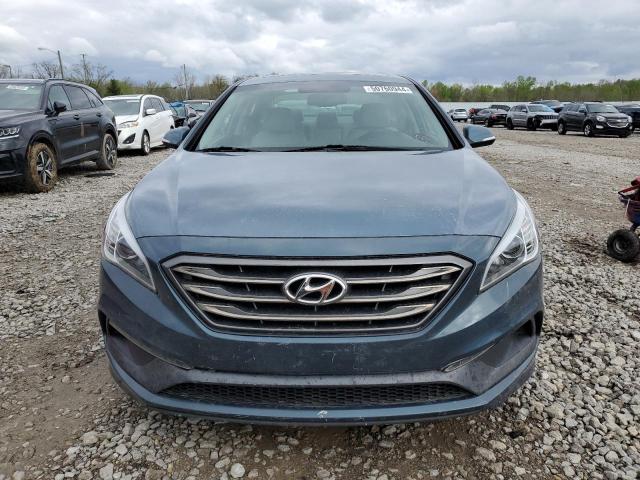 5NPE34AF8GH369760 - 2016 HYUNDAI SONATA SPORT BLUE photo 5