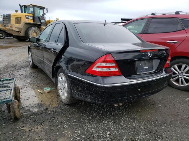 WDBRF54H86A885195 - 2006 MERCEDES-BENZ C 280 BLACK photo 2