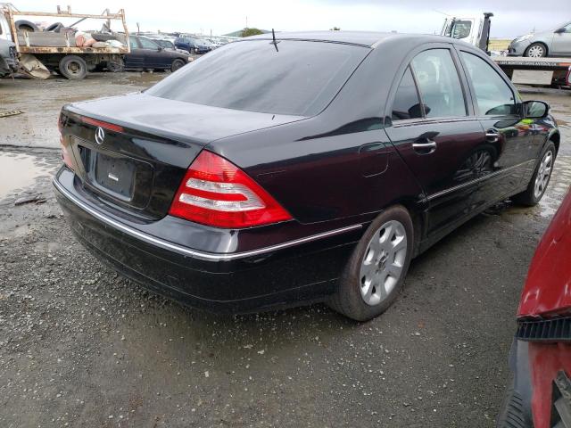 WDBRF54H86A885195 - 2006 MERCEDES-BENZ C 280 BLACK photo 3