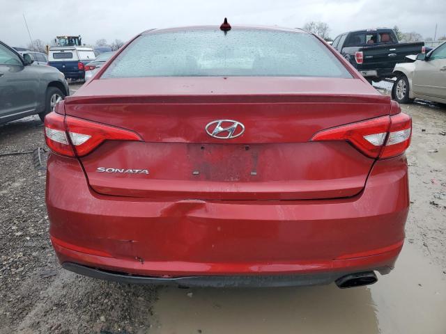 5NPE24AF1FH177632 - 2015 HYUNDAI SONATA SE RED photo 6