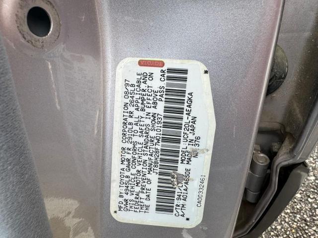 JT8BH28F7W0101937 - 1998 LEXUS LS 400 GRAY photo 10