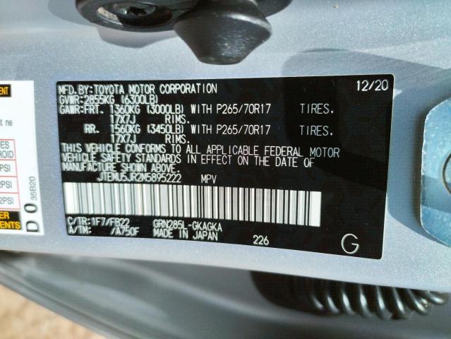 JTEMU5JR2M5895222 - 2021 TOYOTA 4RUNNER SR5/SR5 PREMIUM 银色 照片 13