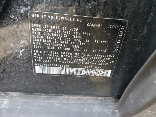 WVGUNPE23MP063690 - 2021 VOLKSWAGEN ID.4 PRO S 黑色 照片 13