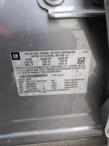 LRBAZLR42MD098303 - 2021 BUICK ENVISION PREFERRED GRAY photo 13