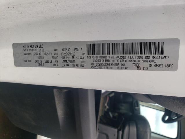 3C6TRVDG2KE504798 - 2019 RAM PROMASTER 2500 HIGH WHITE photo 13