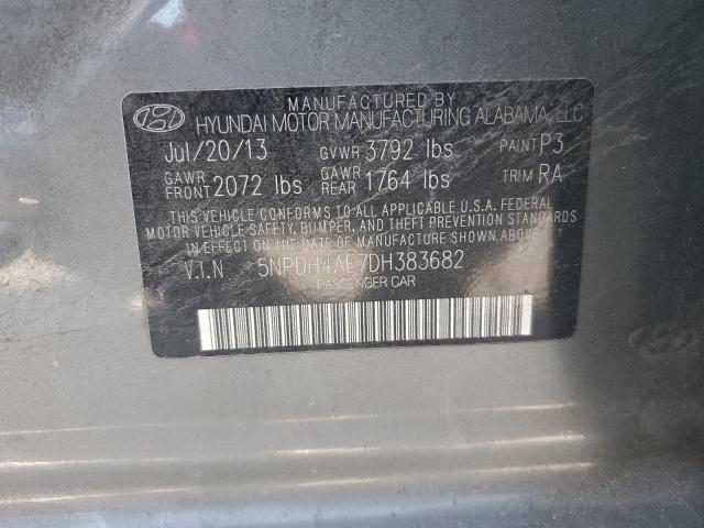 5NPDH4AE7DH383682 - 2013 HYUNDAI ELANTRA GLS GRAY photo 12