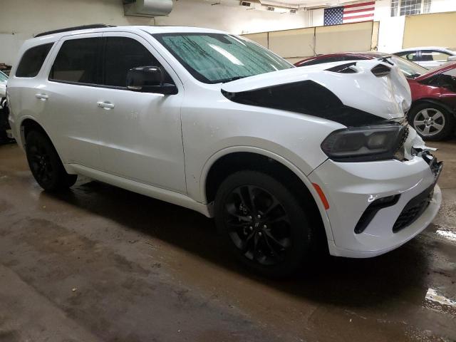 1C4RDJDG0MC804926 - 2021 DODGE DURANGO GT WHITE photo 4