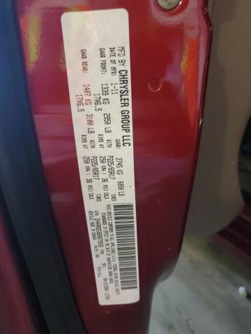 2A4RR8DG8BR679926 - 2011 CHRYSLER TOWN & COU TOURING L BURGUNDY photo 13