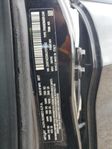 ZARFAEDNXJ7570242 - 2018 ALFA ROMEO GIULIA Q4 BLACK photo 12