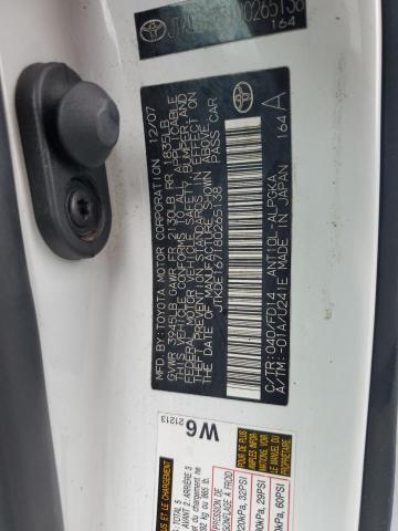 JTKDE167180265138 - 2008 TOYOTA SCION TC თეთრი ფოტო 12