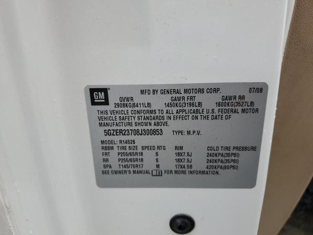 5GZER23708J300853 - 2008 SATURN OUTLOOK XR BEIGE photo 13