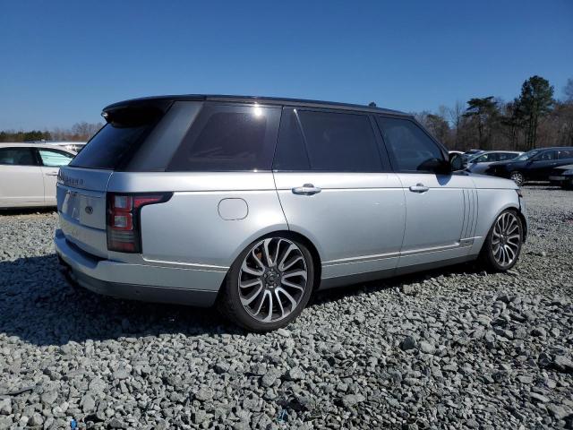 SALGV3TF1FA204531 - 2015 LAND ROVER RANGE ROVE AUTOBIOGRAPHY SILVER photo 3