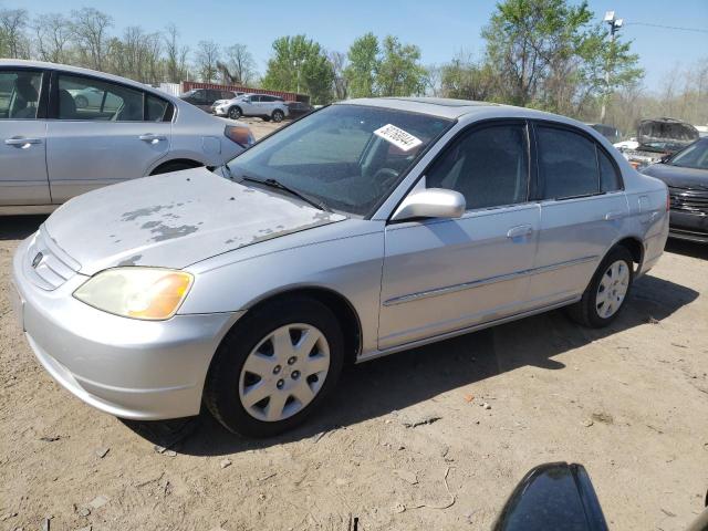 1HGES26772L055662 - 2002 HONDA CIVIC EX SILVER photo 1