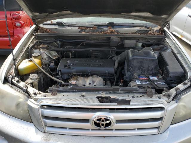 JTEGD21A350129584 - 2005 TOYOTA HIGHLANDER SILVER photo 12