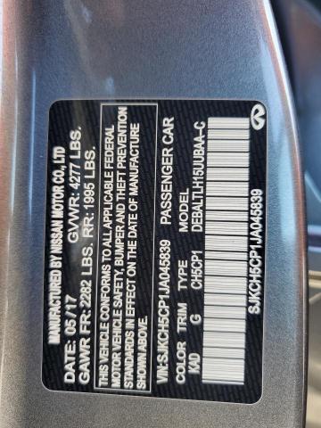 SJKCH5CP1JA045839 - 2018 INFINITI QX30 BASE رمادي صورة 13