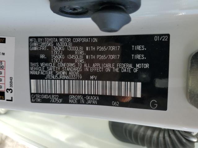 JTENU5JR8N6033719 - 2022 TOYOTA 4RUNNER SR5/SR5 PREMIUM 白色 照片 14